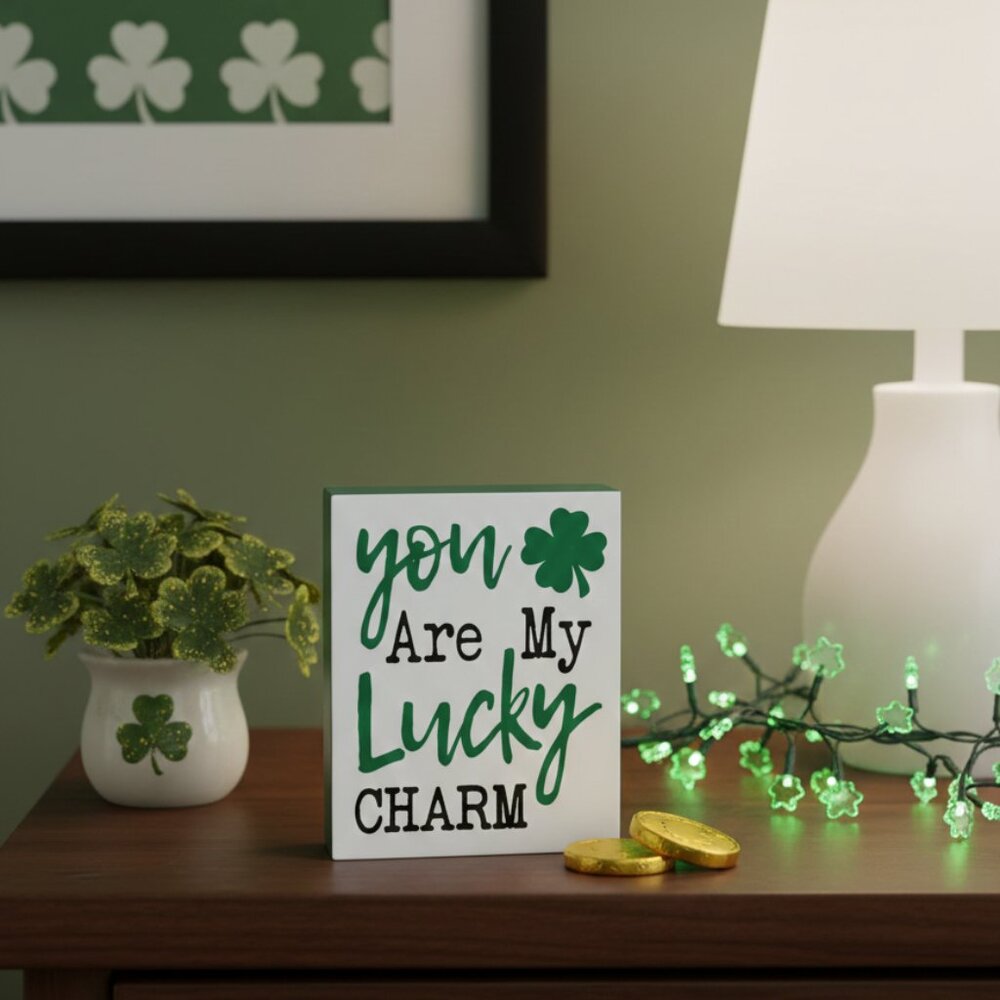 You Are My Lucky Charm St. Patrick's Day Wood Table Decoration Home Decor